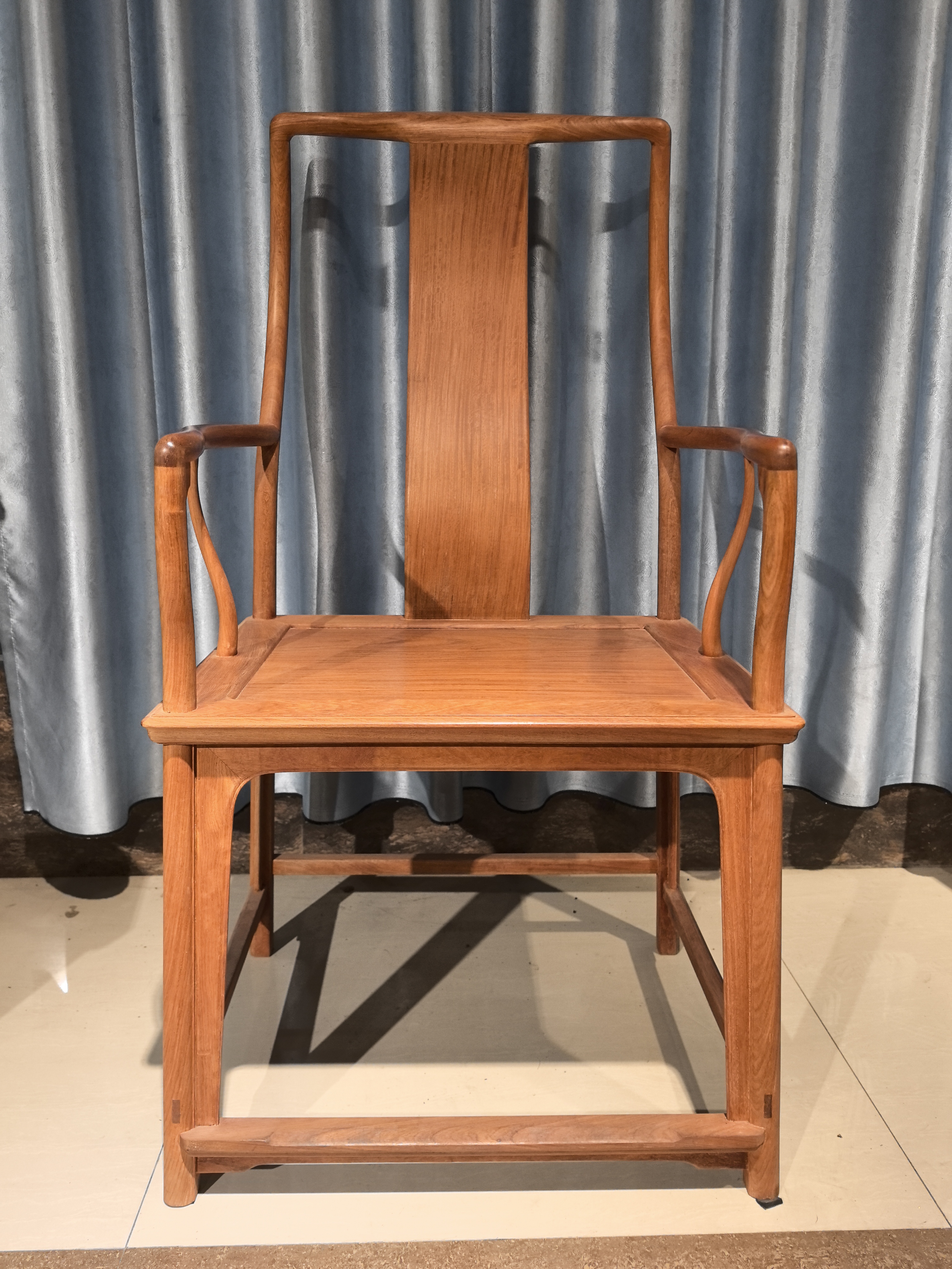 缅花明式南官椅 中式 茶椅 新中 舒适 简约 书房古典客厅新中式