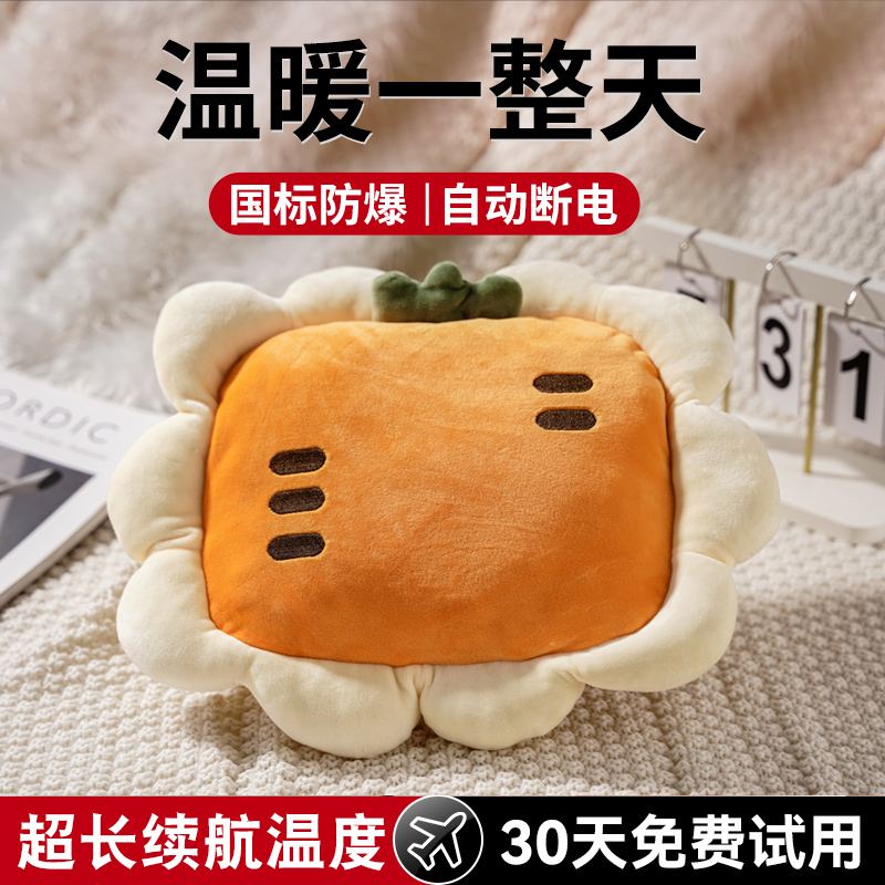 万宝绿毛绒充电热水袋冬季期间必备可爱暖手暖脚安全充电款暖水袋