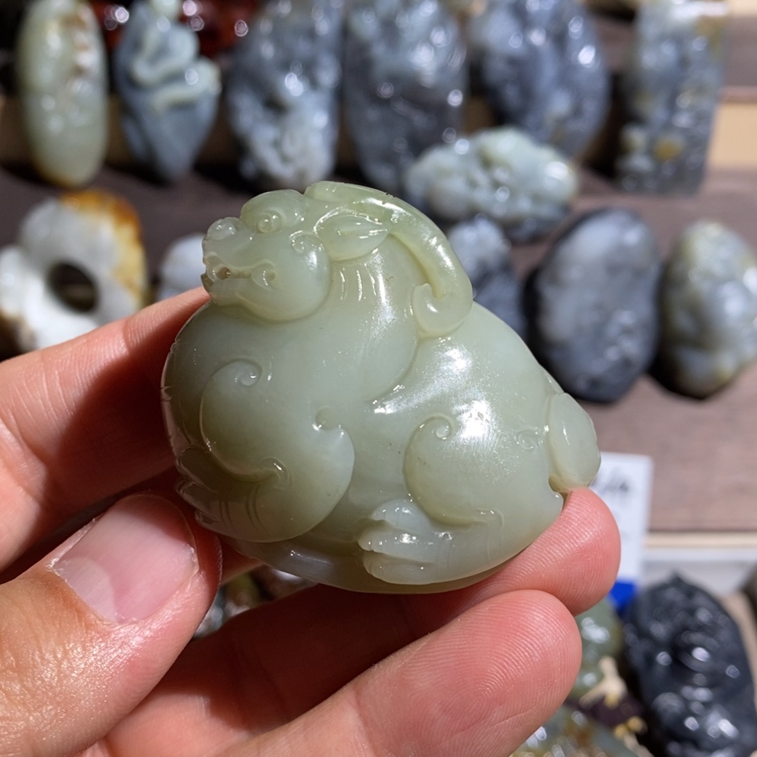 和田玉把件未镶嵌财*神