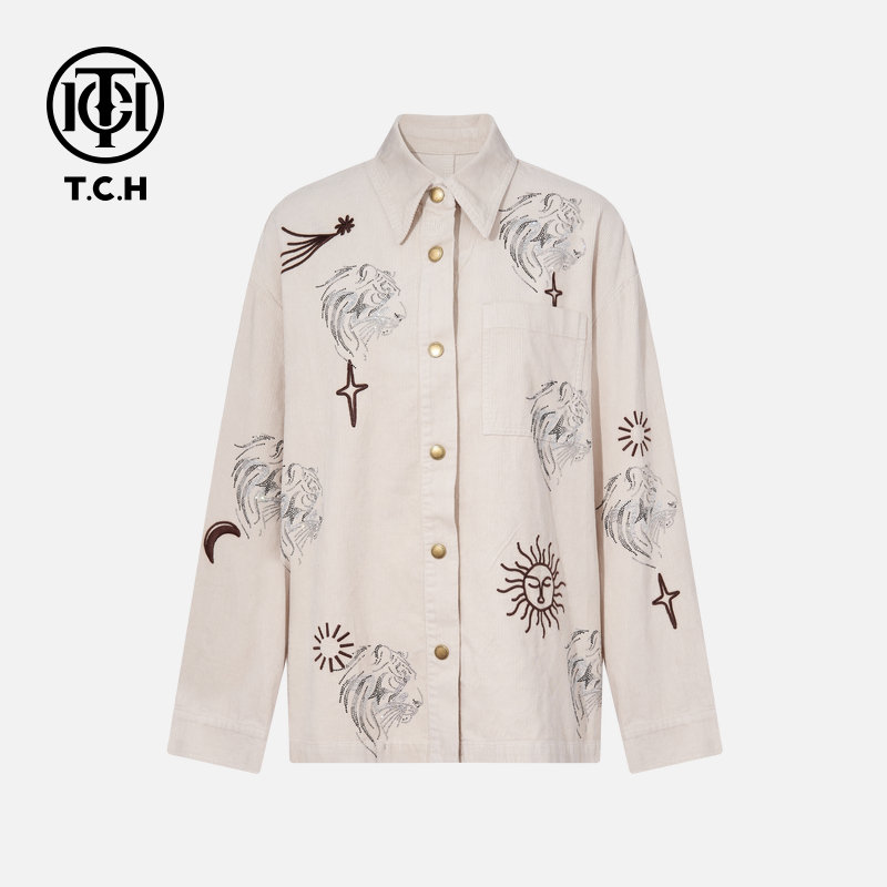 TCH私服烫钻工艺新时尚淑女百搭新潮流外套T75C27E1017轻奢tch