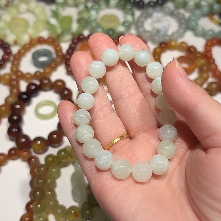 未镶嵌蛇纹石玉手串