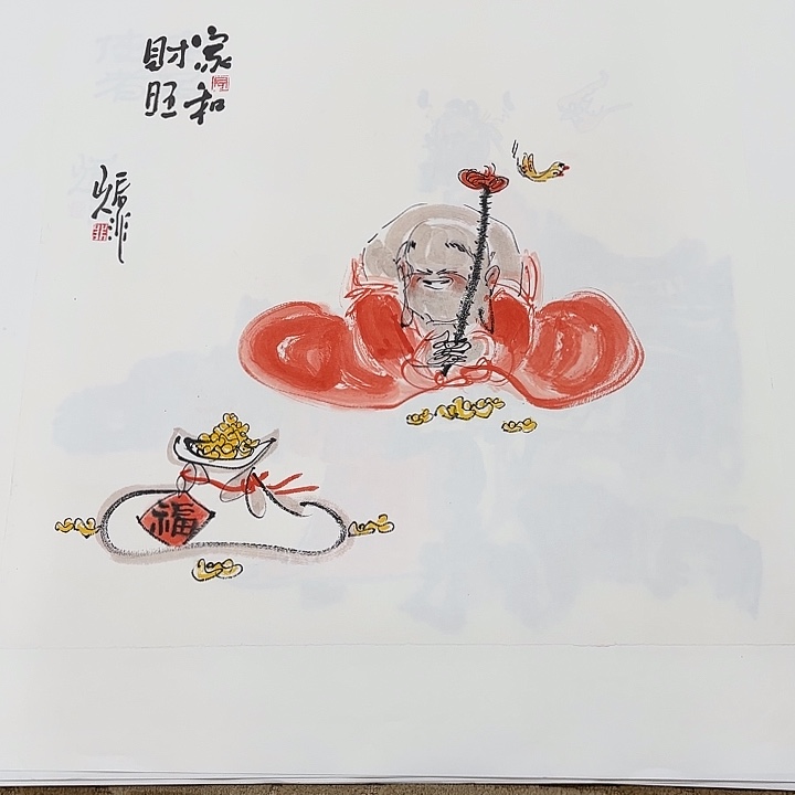 国画花鸟的翅膀和翅膀是