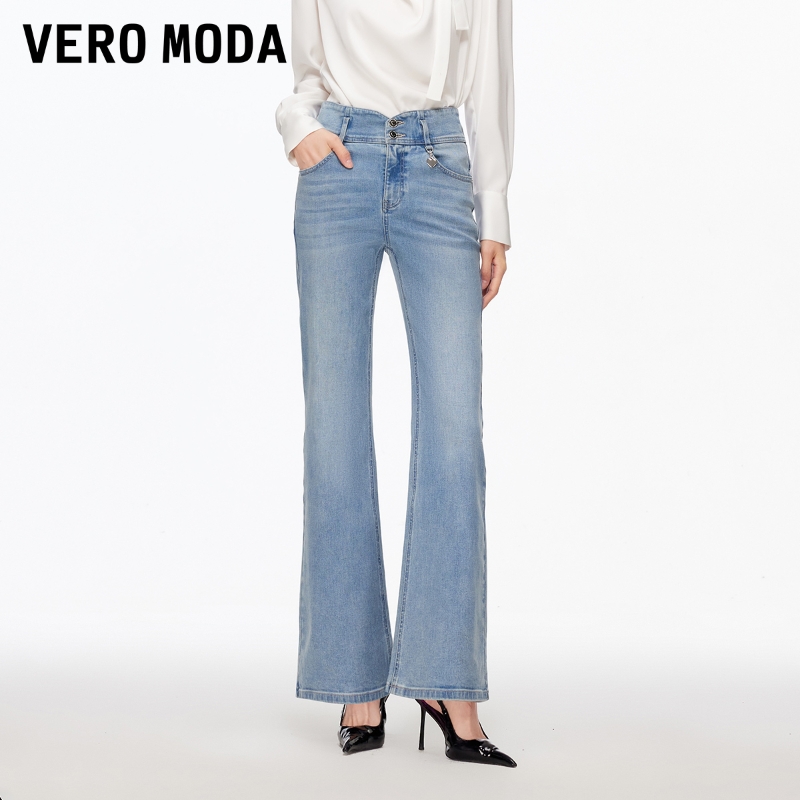Vero Moda牛仔裤女2026春季【怦然心动】高腰微喇裤326132028