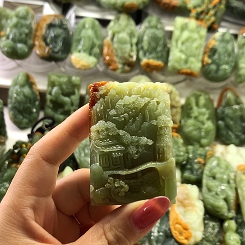 和田玉未镶嵌挂件