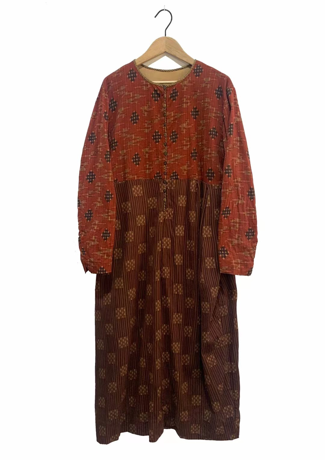 左岸迷香 （太阳店） 拼接提花连衣裙 5004