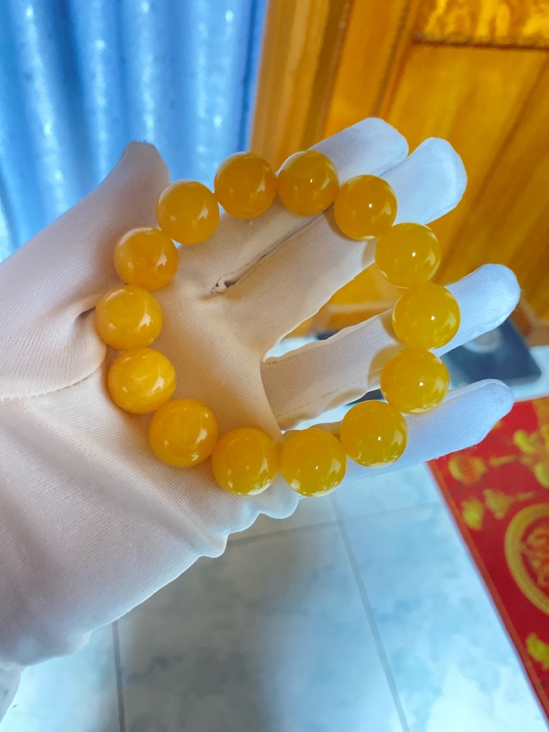 焦皮料头货鸡油红浓蜡精品手串