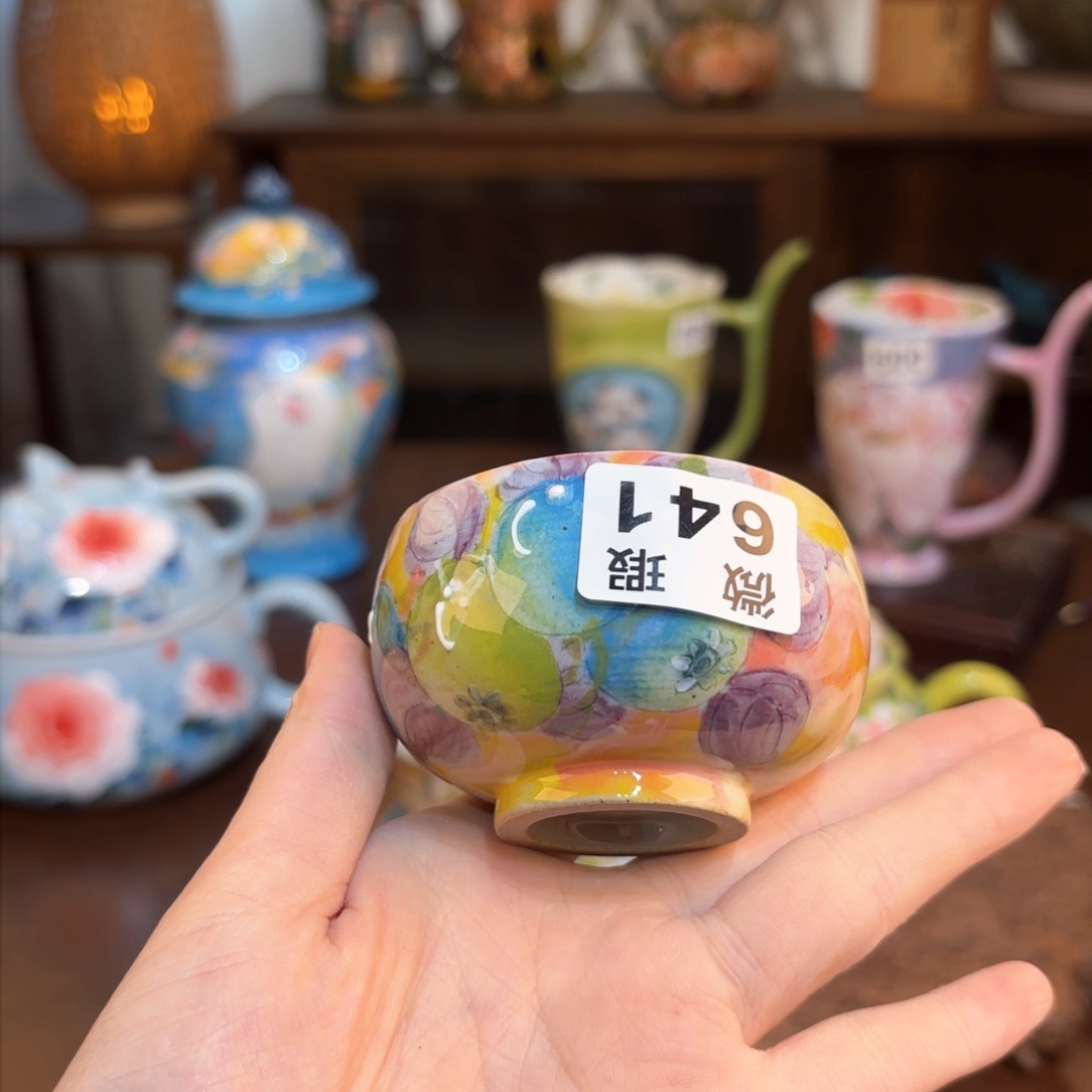 景德镇手绘高温釉下彩陶瓷茶具