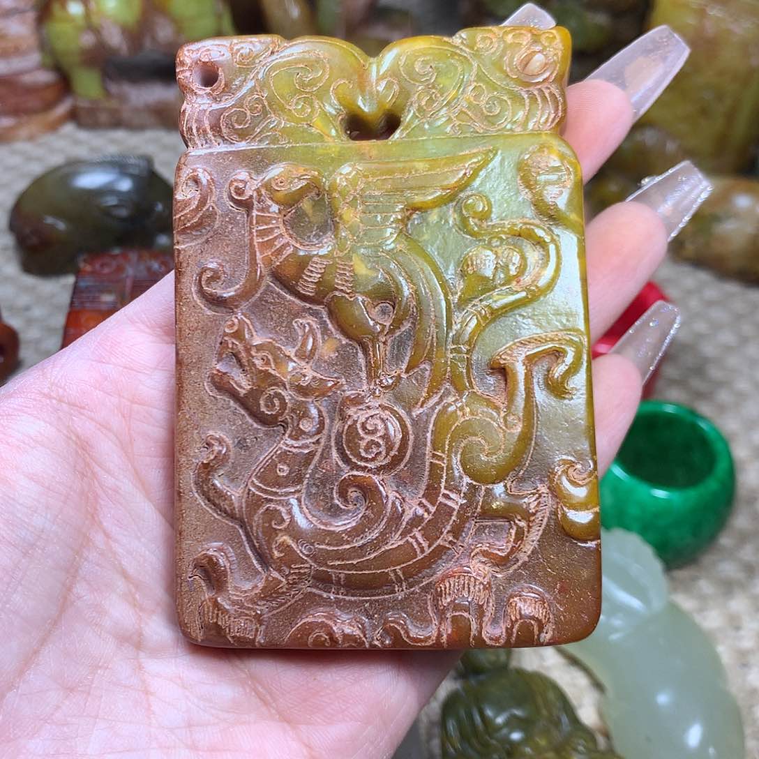 白玉菩提吊坠挂件