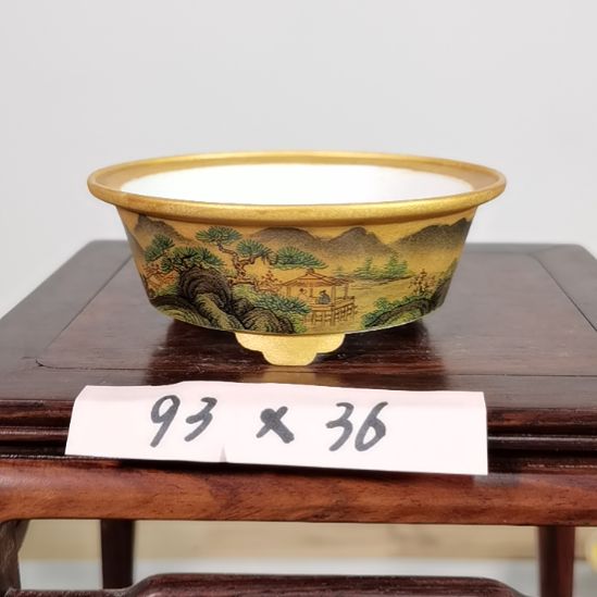 陶大德堂手工手绘釉盆