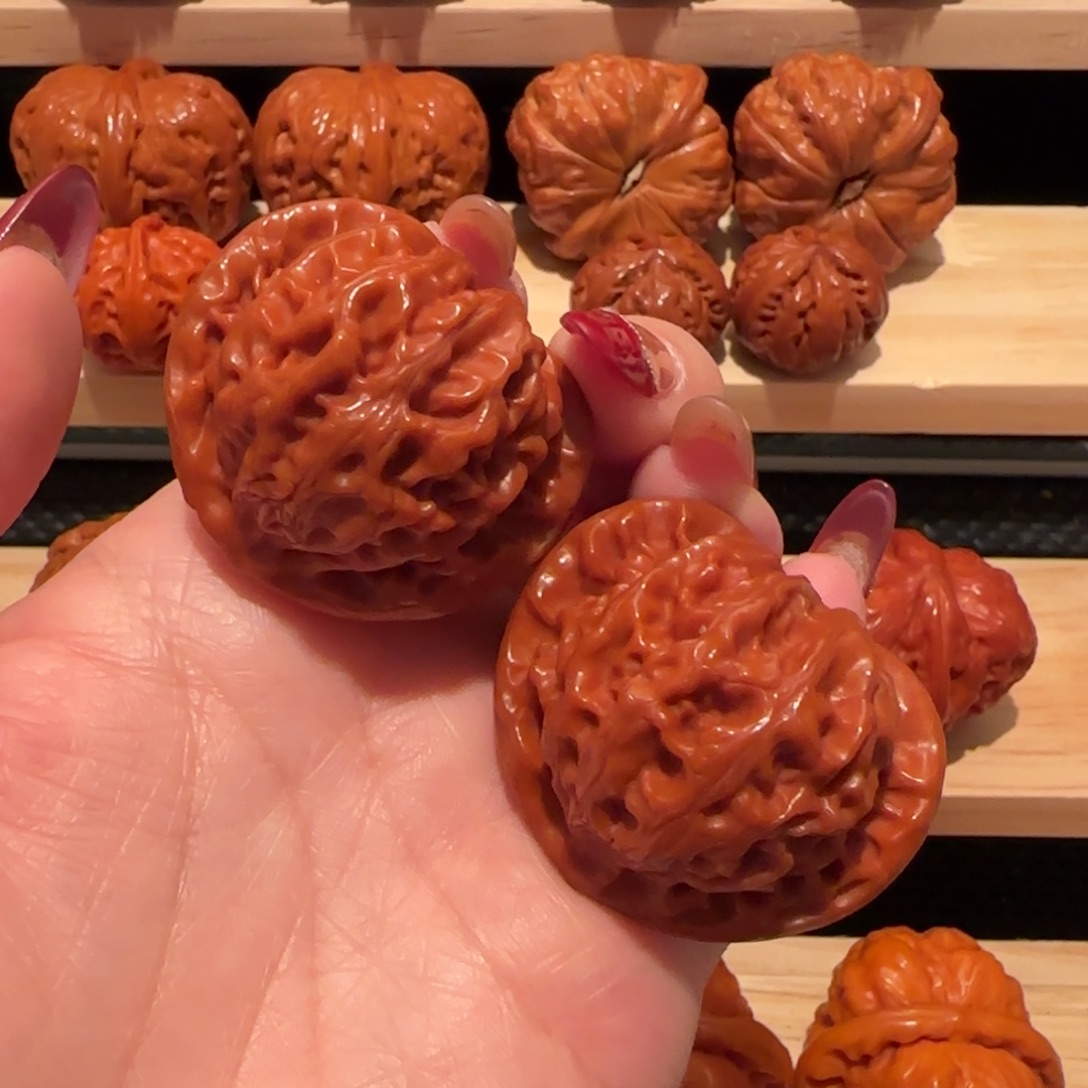 吊坠文玩核桃玉化宫灯40精品3118