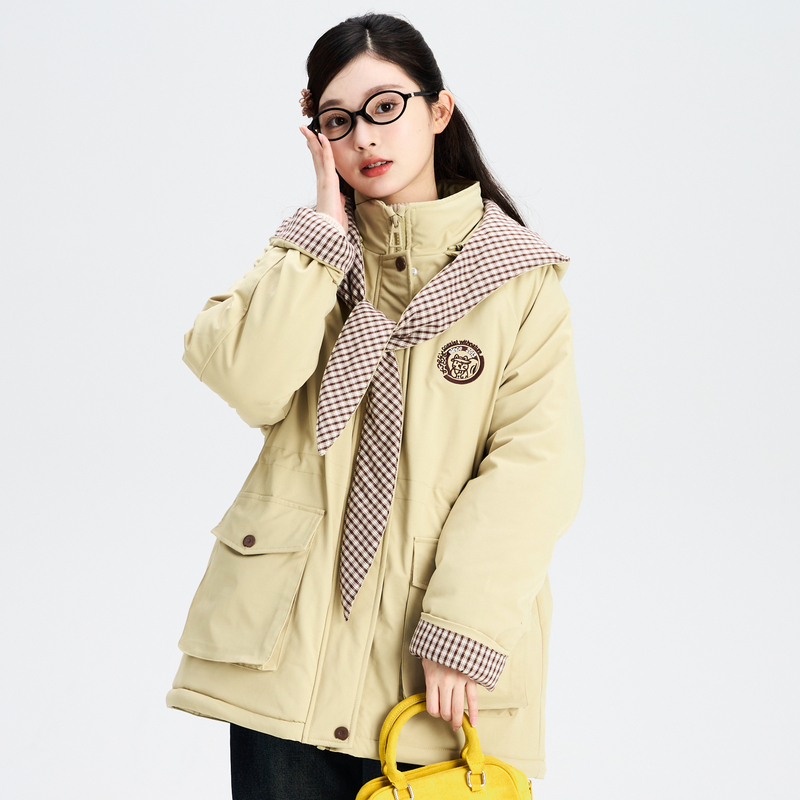 多多一上女大童25深冬仿兔毛派克棉服（150-180码） 2140A75X