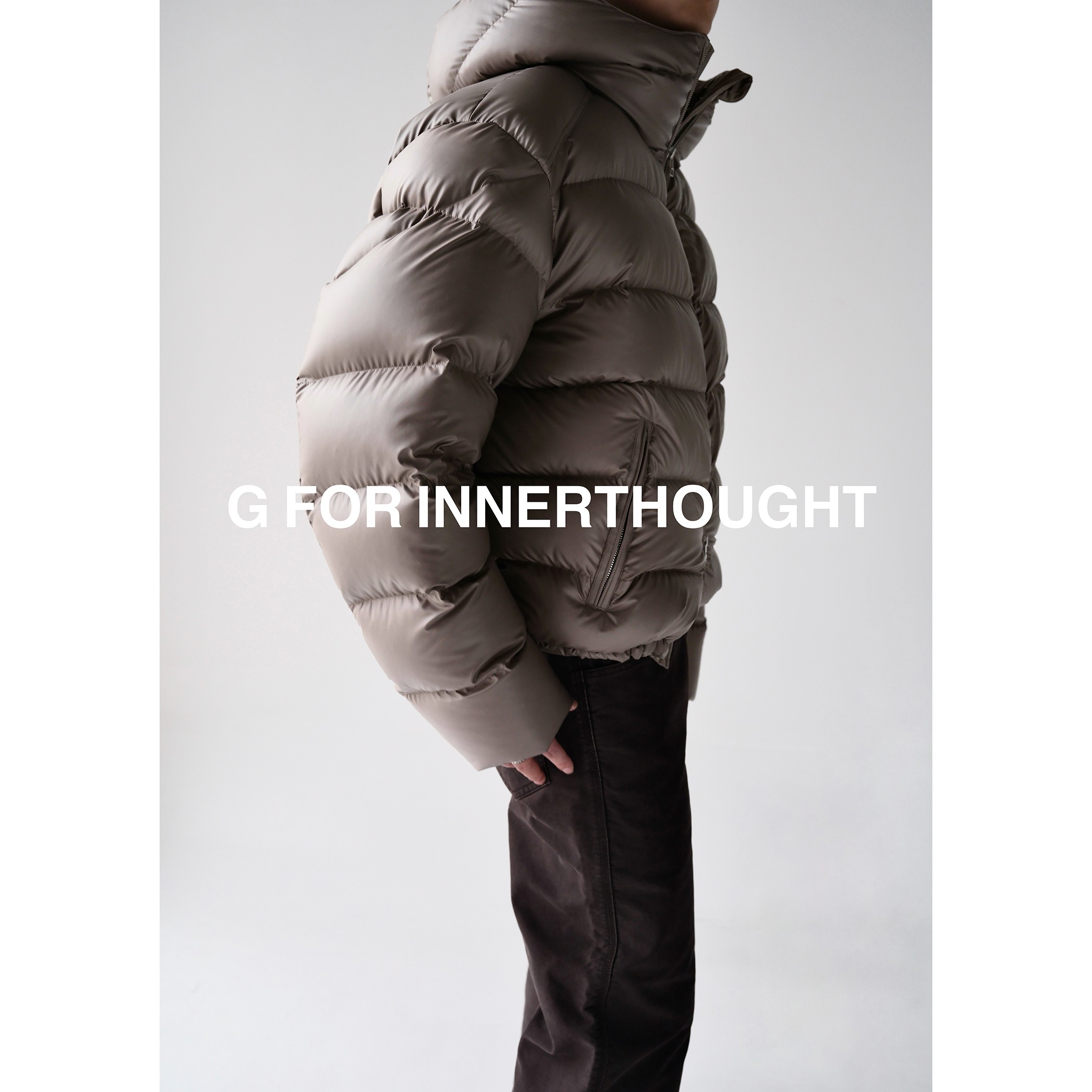 G FOR INNERTHOUGHT超轻三防白鹅绒连帽衫面包羽绒服外套冬短款袄