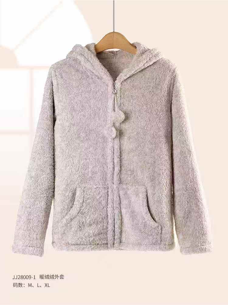 28009-1高密度暖绒家居秋冬外套