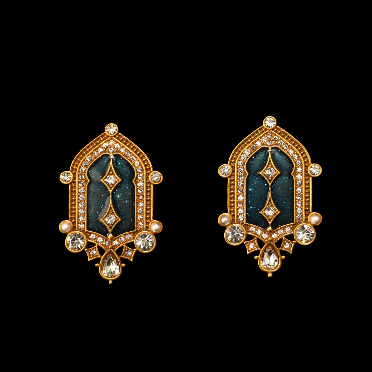 铜合金合成锆石耳饰 铜合金耳饰 YIYANG 时尚耳饰 SGEG104