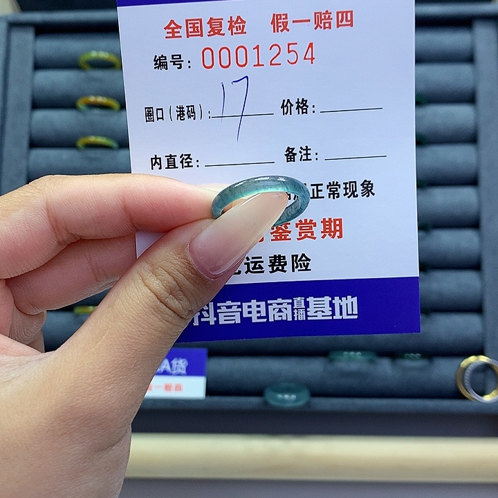 翡翠戒指未镶嵌      1254