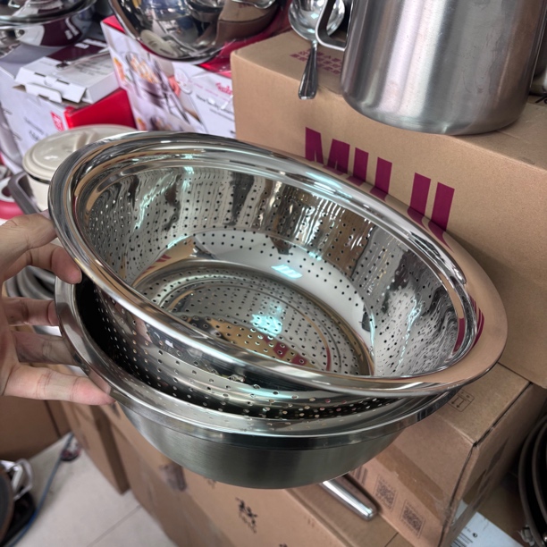 304不锈钢多功能厨房洗菜淘米沥水篮和面盆