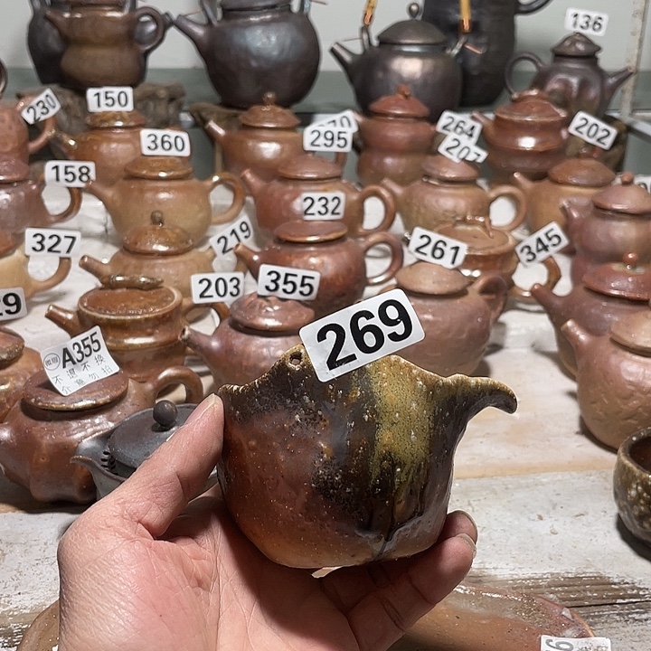 纯手工捏制柴茶具