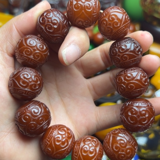 未镶嵌琥珀手串蜜蜡