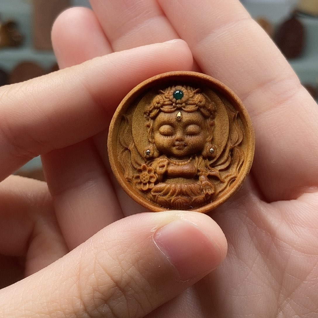 檀香木无事牌默认微瑕
