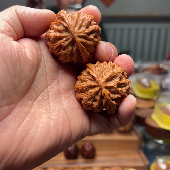 天***海文玩核桃把件苹果园狮子头