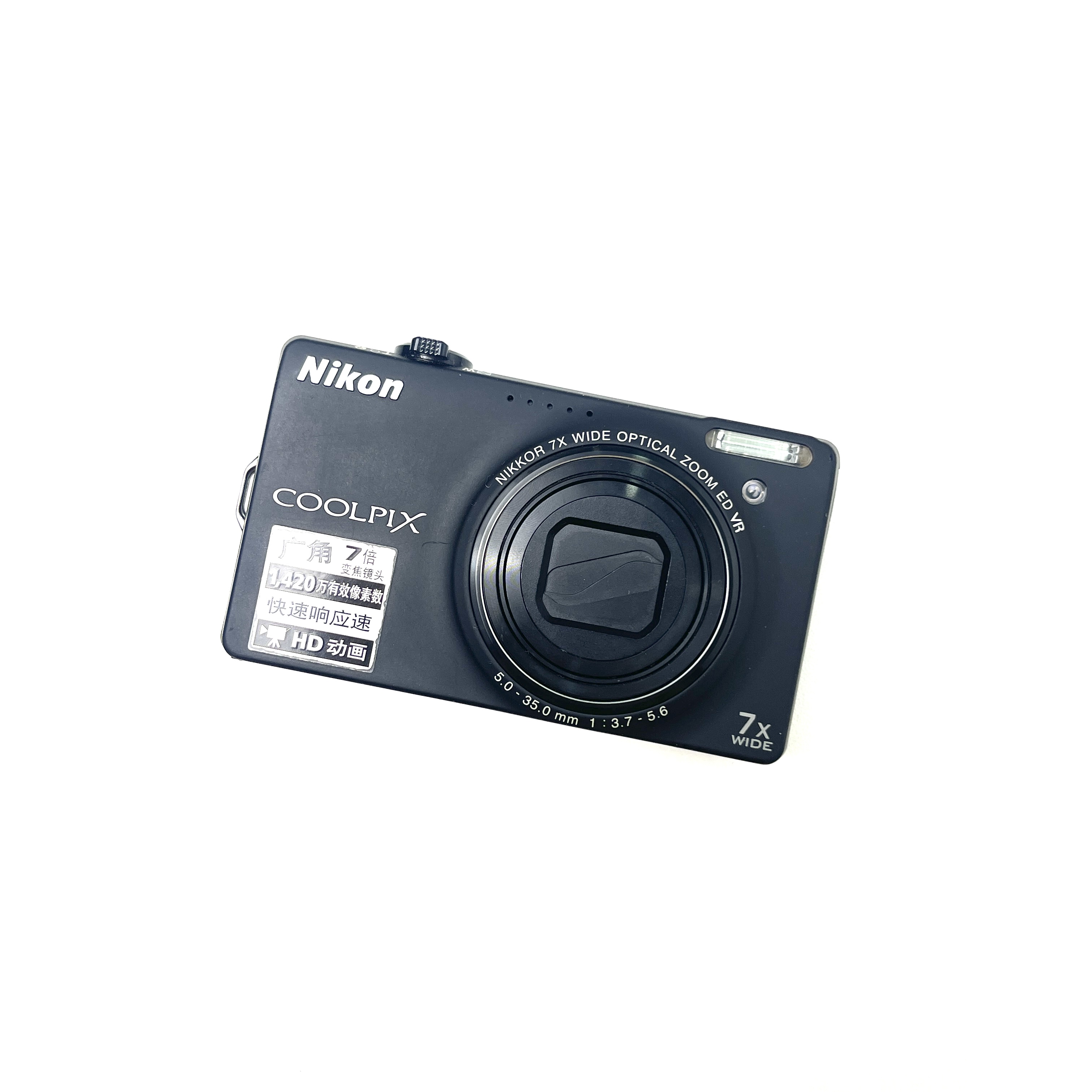 9新 Nikon/尼康 S6000 黑色 1420W像素 色彩优秀 不支持试用