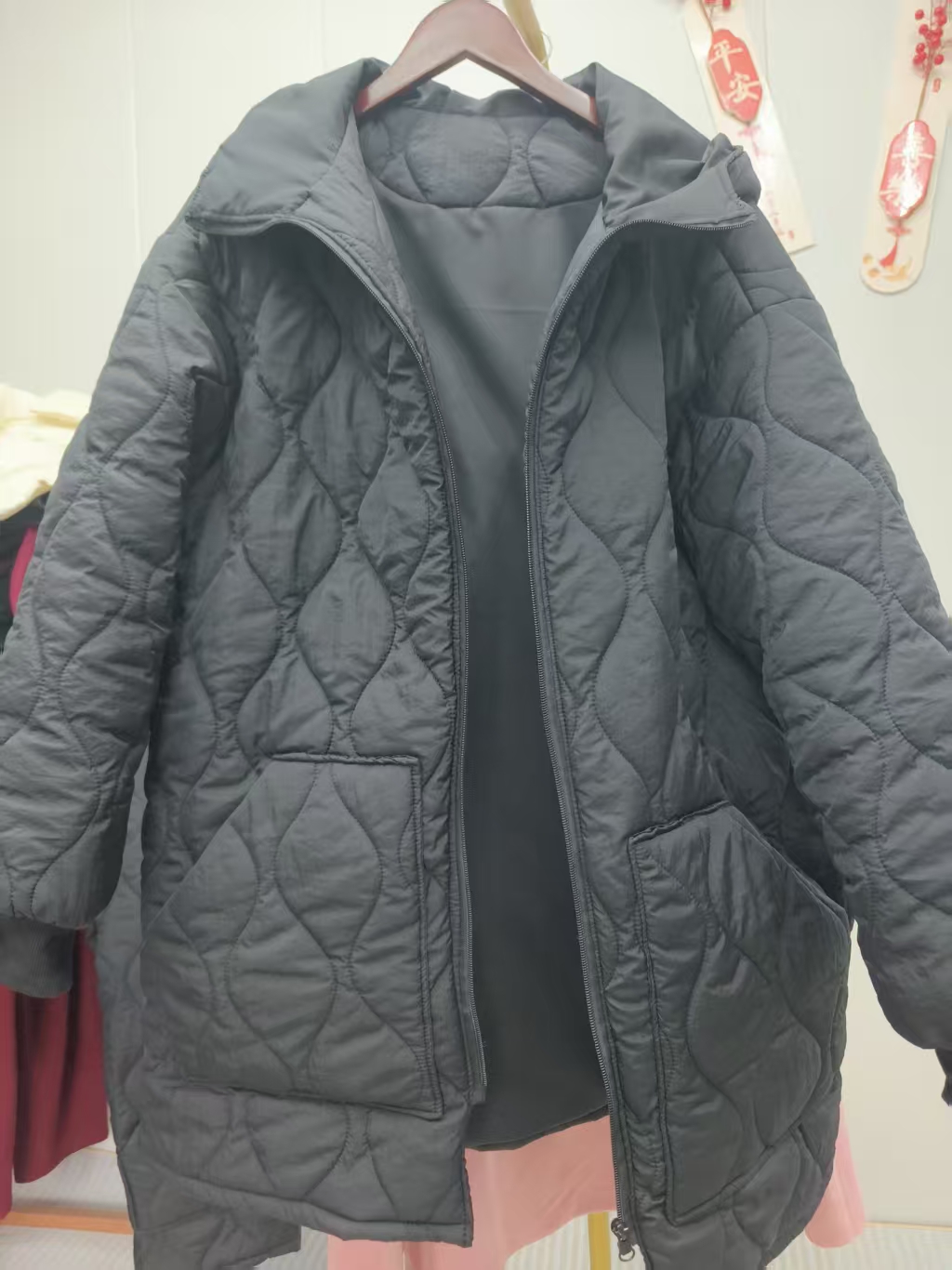 大码棉服冬款大版中长款外套180-240斤胖mm专属立领连帽