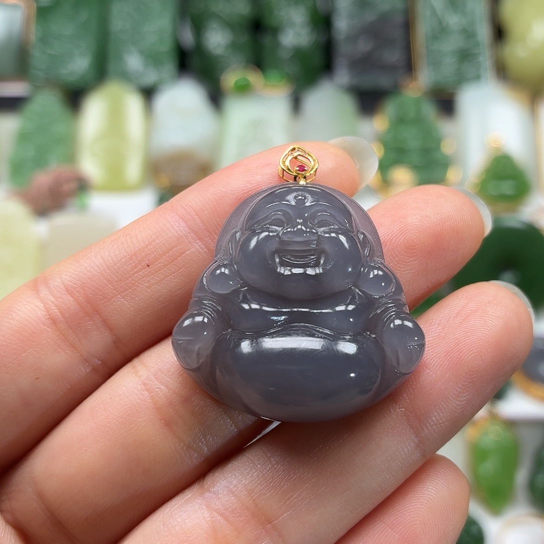 和田玉18K金镶嵌颈饰精品