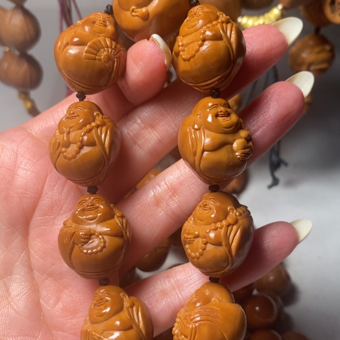 橄榄核手串/手链光背弥勒
