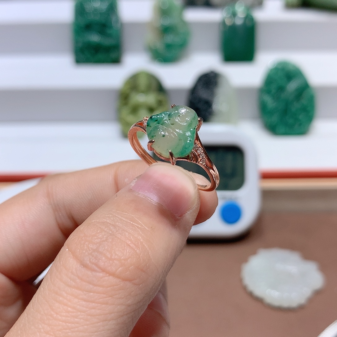 独山玉挂件银S925镶嵌