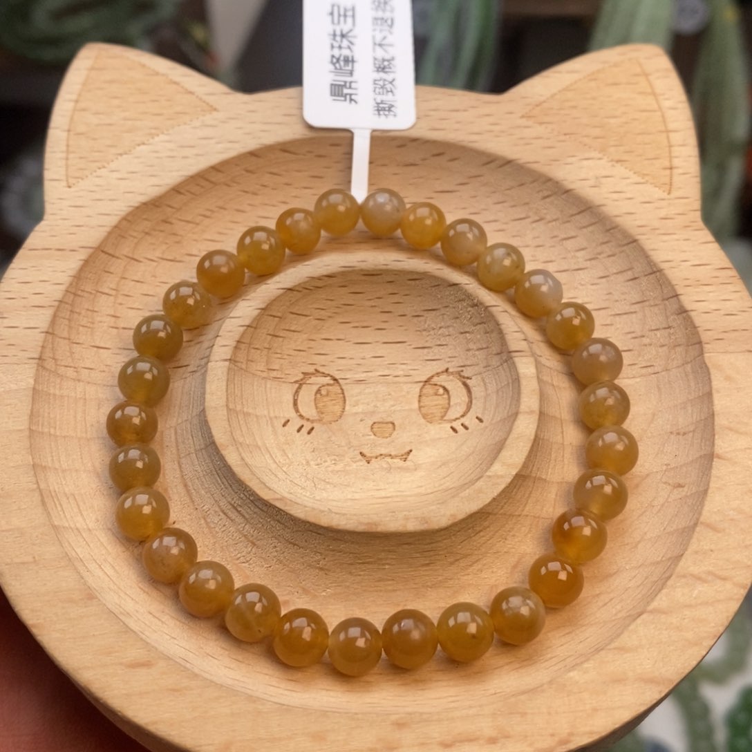 和田玉（糖玉）手链未镶嵌微瑕介意慎拍