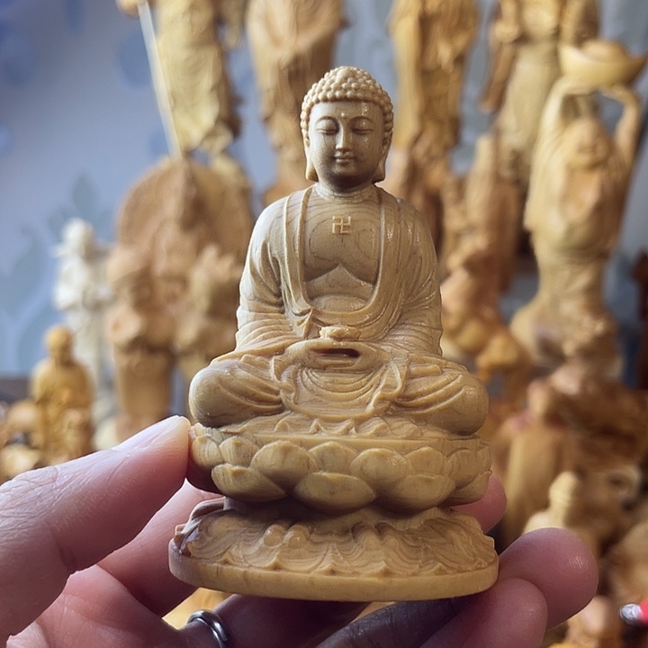 柏木（崖柏）崖柏阿弥陀佛高8公分