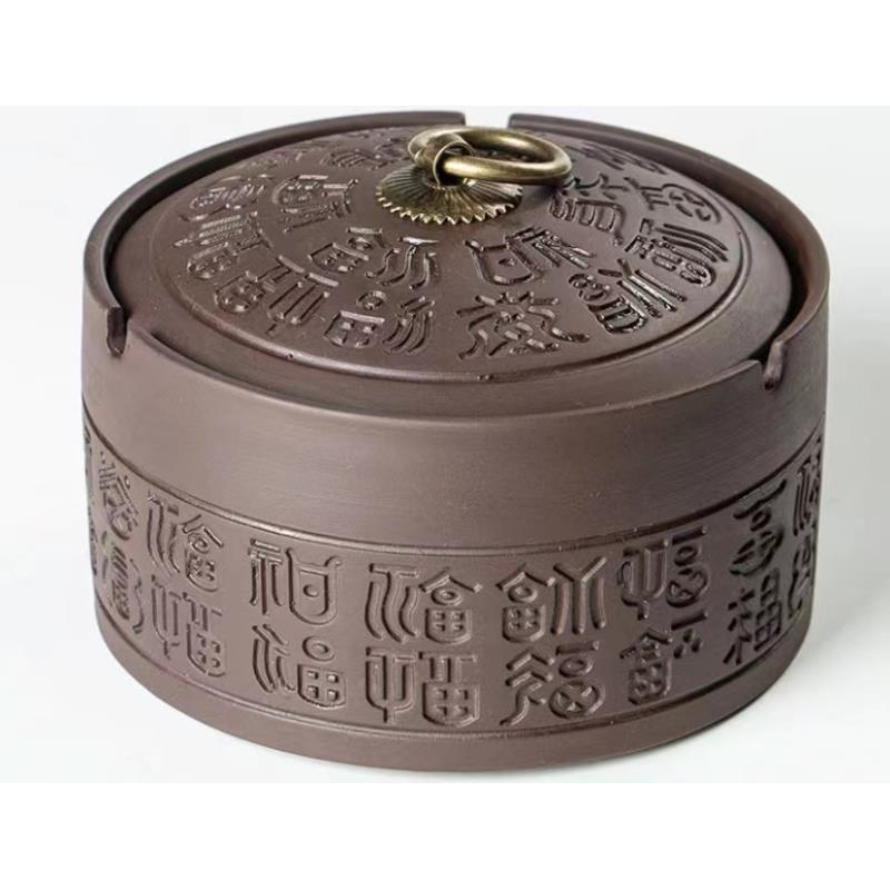 X518-百福紫砂烟灰缸SDYTC