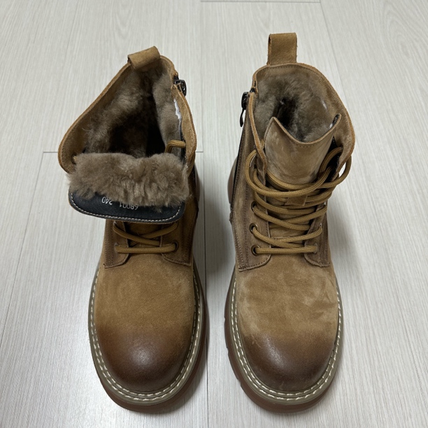 强烈怒推 男士加厚真皮羊毛磨砂皮【68001赠羊毛垫】马丁靴冬季棉靴