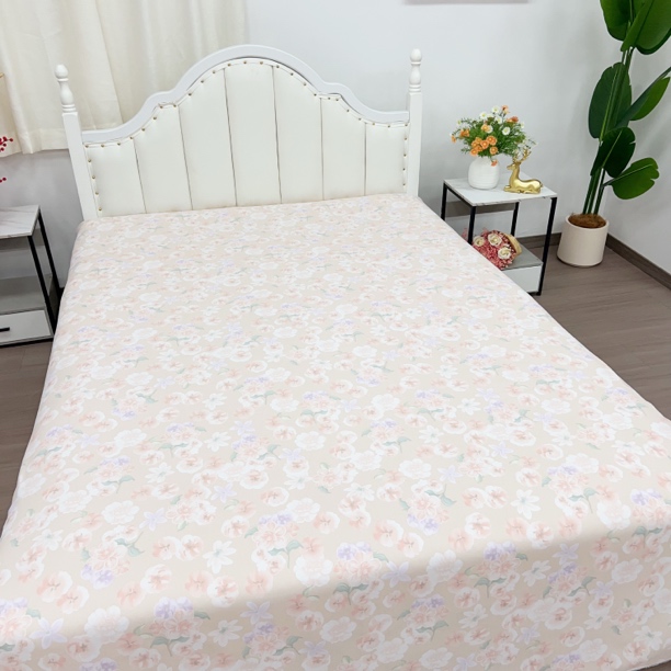 双人床单【繁花盛开】尺寸2.5X2.2米舒适柔软透气双人大床单