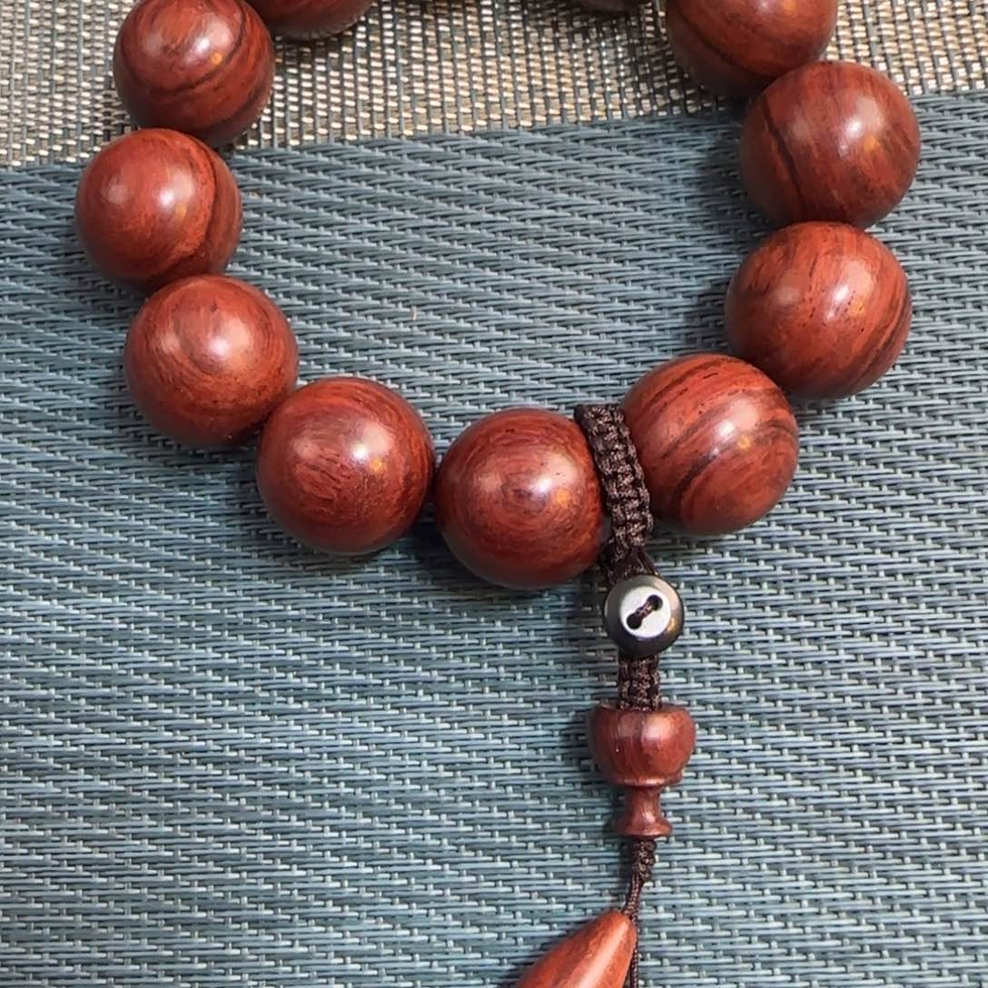 木逍*海黄老料油梨2.0大黑线手串