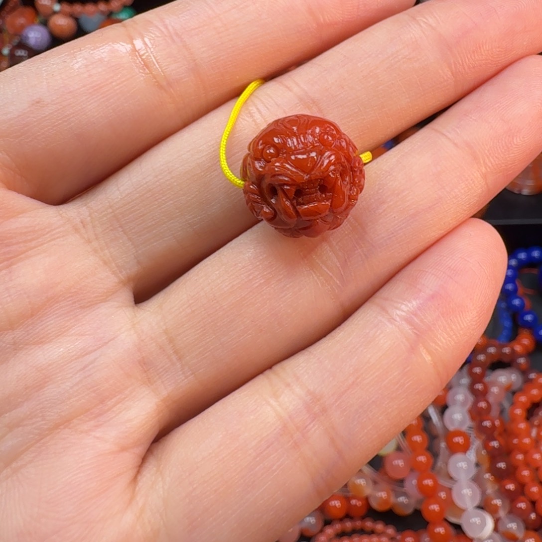南红玛瑙未镶嵌配饰15.5mm