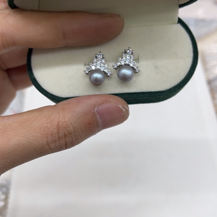 银S925镶嵌淡水珍珠颈饰58