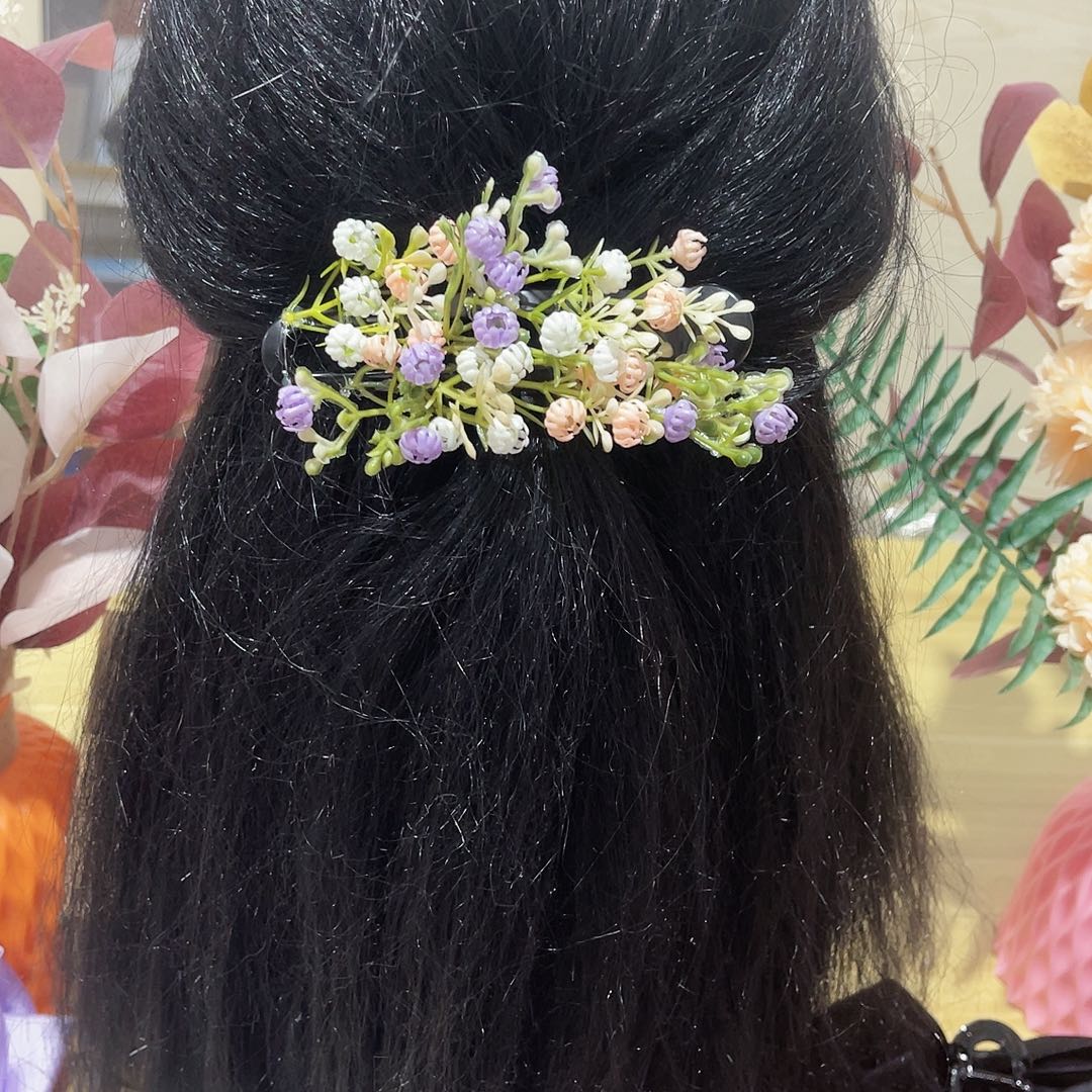 皮质铁合金蝴蝶结发夹