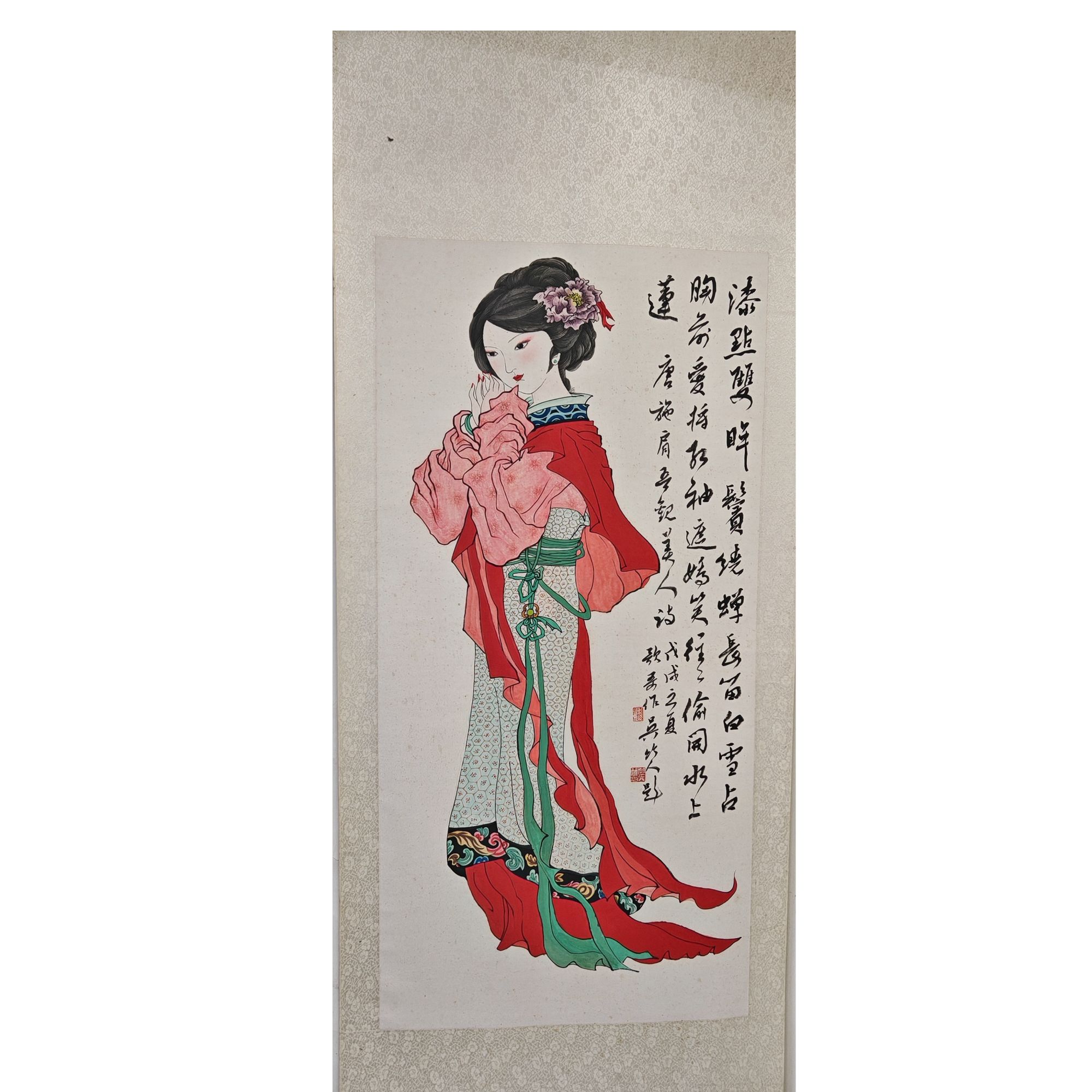 【非印刷】像古装饰画中式卷轴挂画艺术宣纸手工装裱