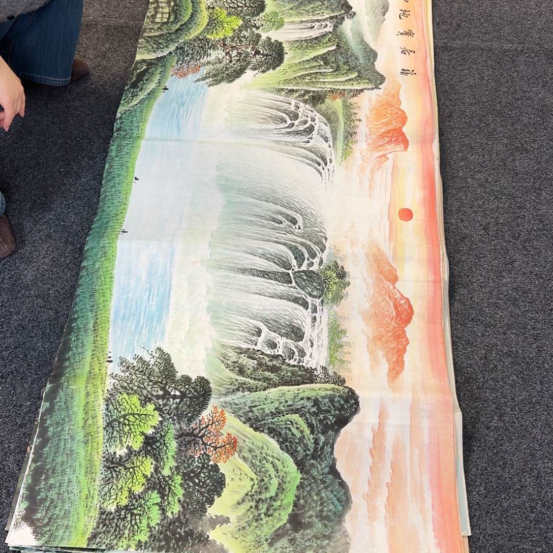 纯手绘国画作品好小六尺