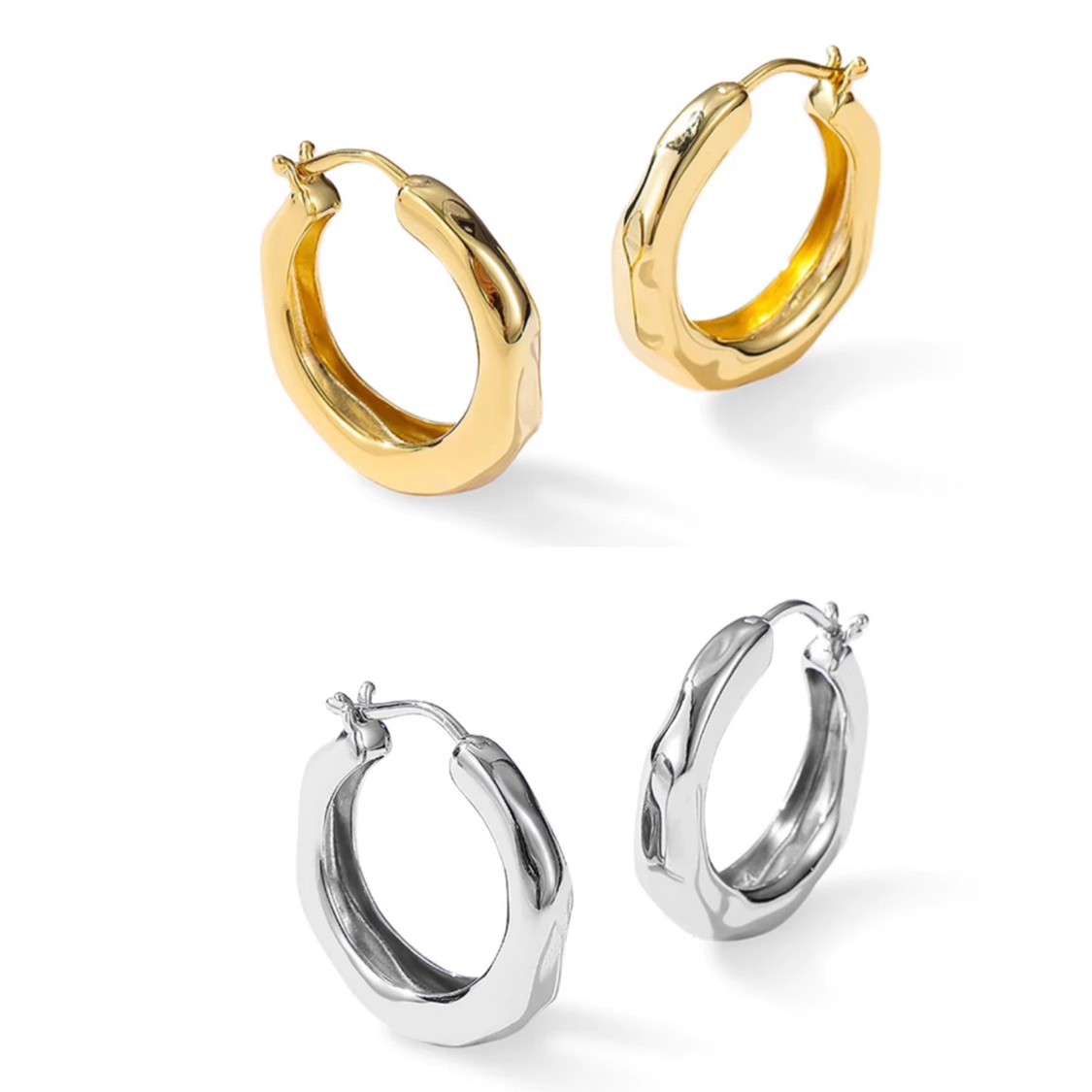 自由搭配耳圈素圈hoop耳环简约高级时尚耳饰七夕礼物ins