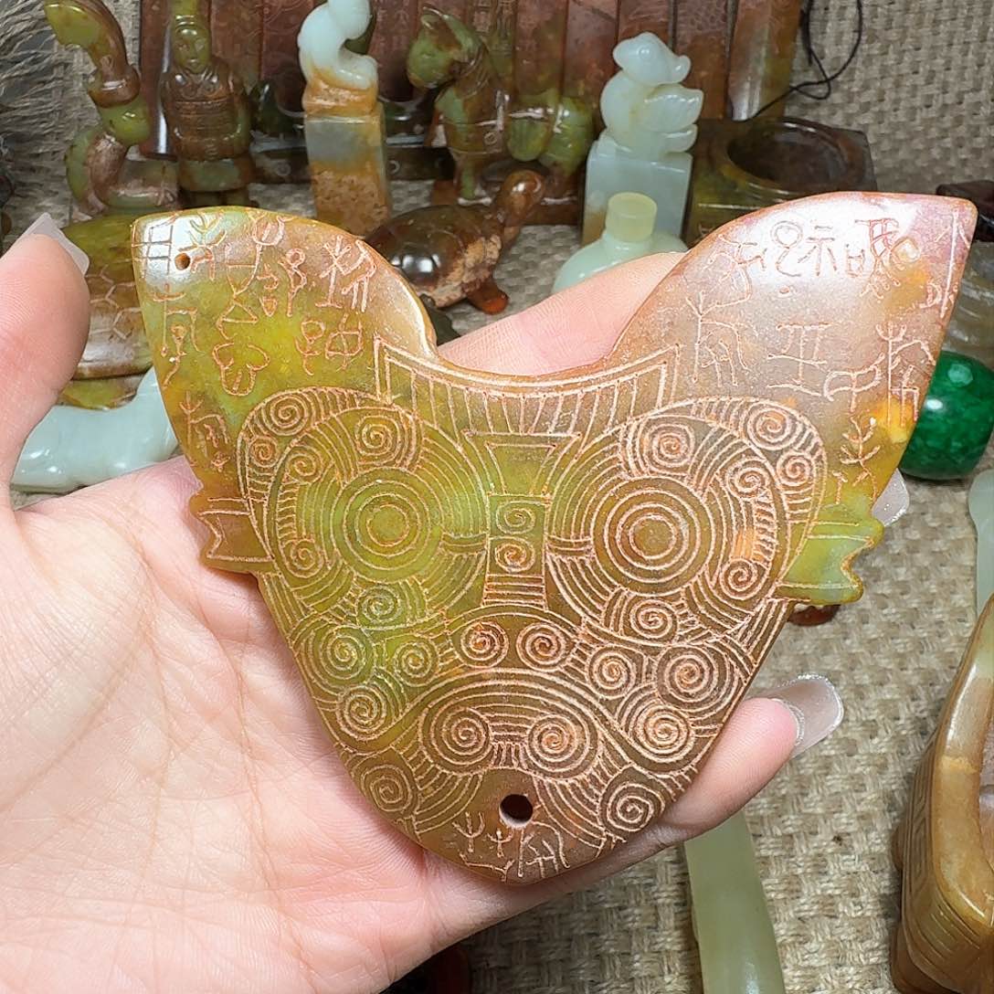 白玉菩提吊坠挂件