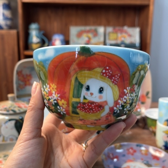 盘景德镇高温瓷手工瓷