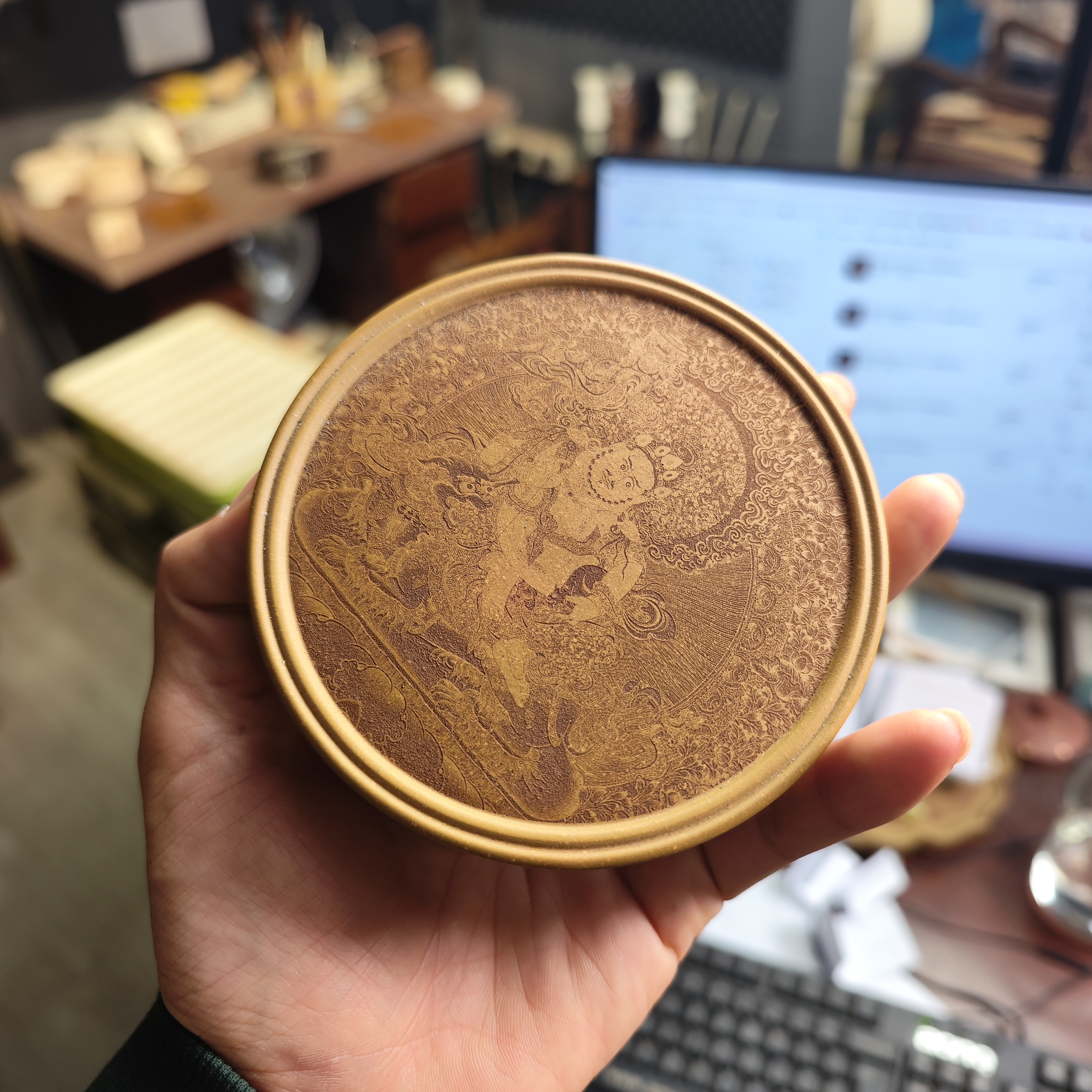 托茶道配件段茶具盖置