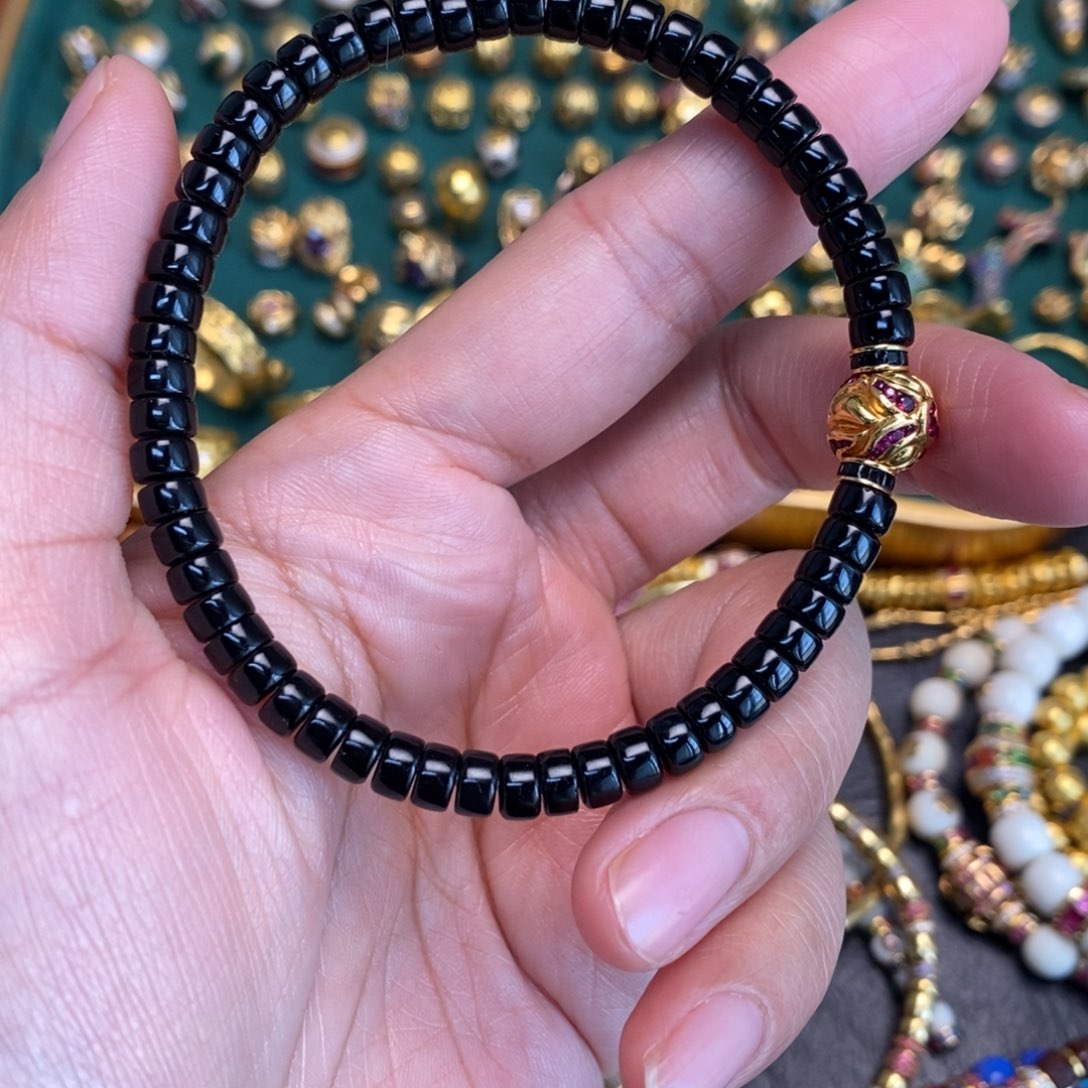 合成立方氧化锆手链足金镶嵌