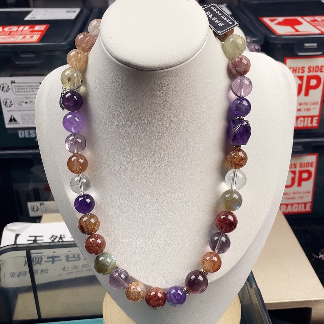 银S925镶嵌手链烟晶