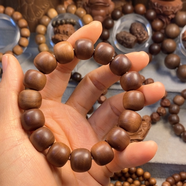 南***南手串/手链檀香木老山檀奶香味1314红肉一颗顺纹