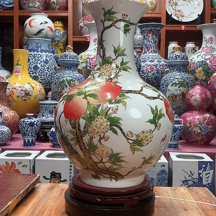 景德镇陶瓷手工手绘花瓶摆件