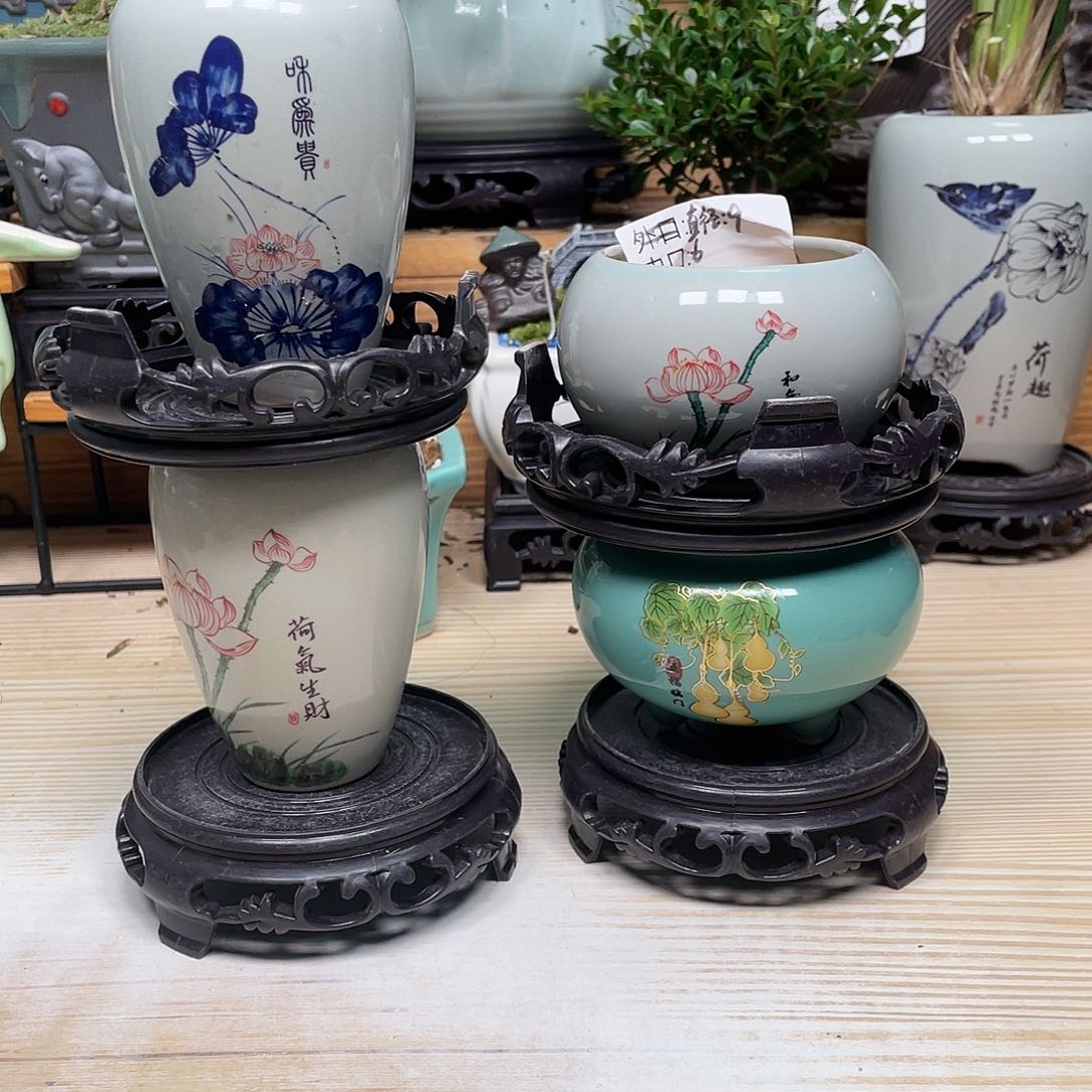 紫砂花盆陶瓷艺术华人艺术