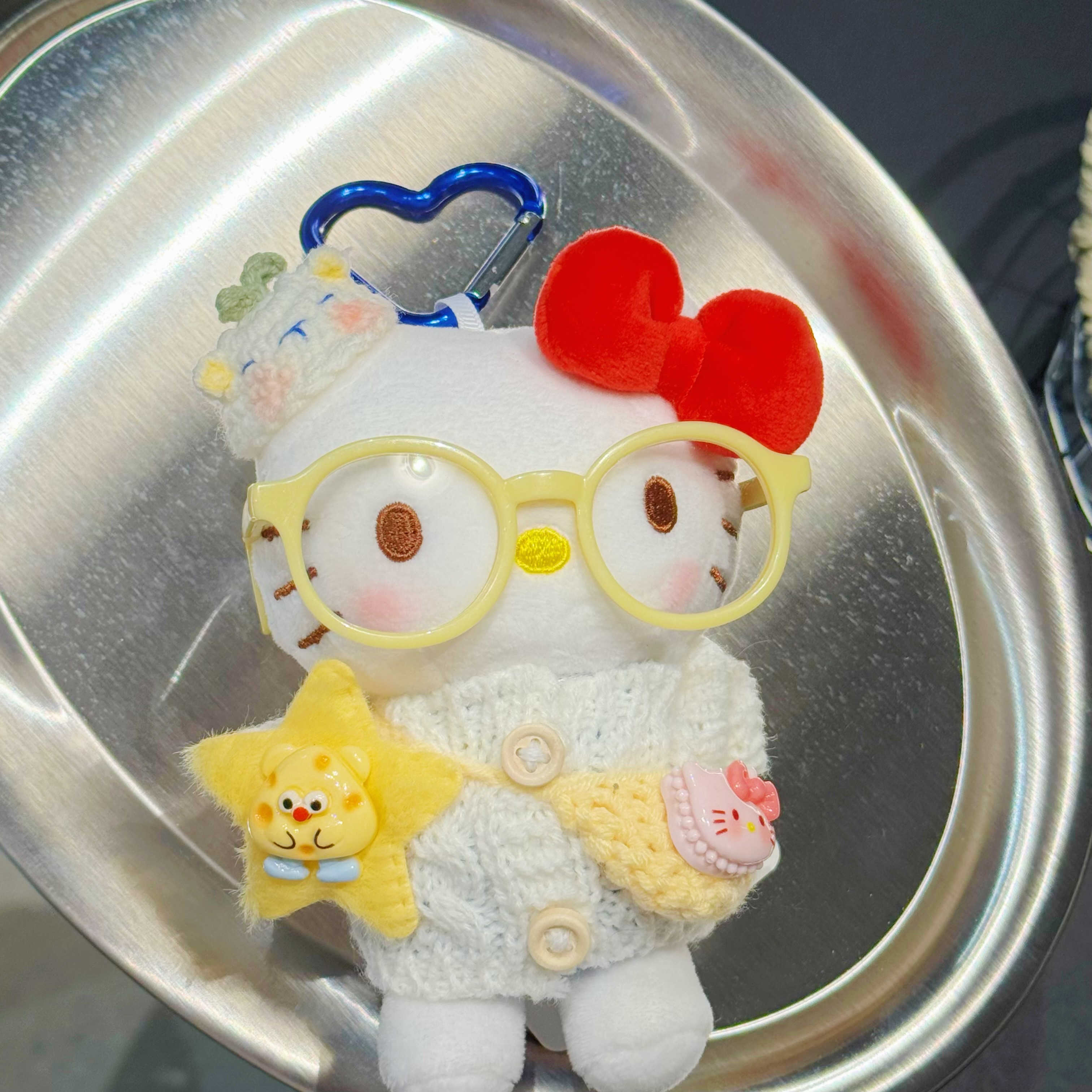 【果的kt】正版授权hellokitty星星猫可爱毛绒包包挂件